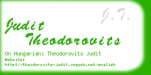 judit theodorovits business card